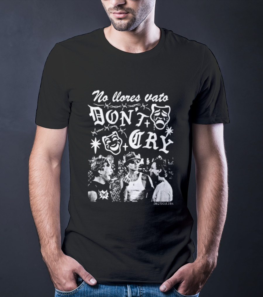 No Llores Vato Don't Cry Comedy Tragedy Masks T-Shirt