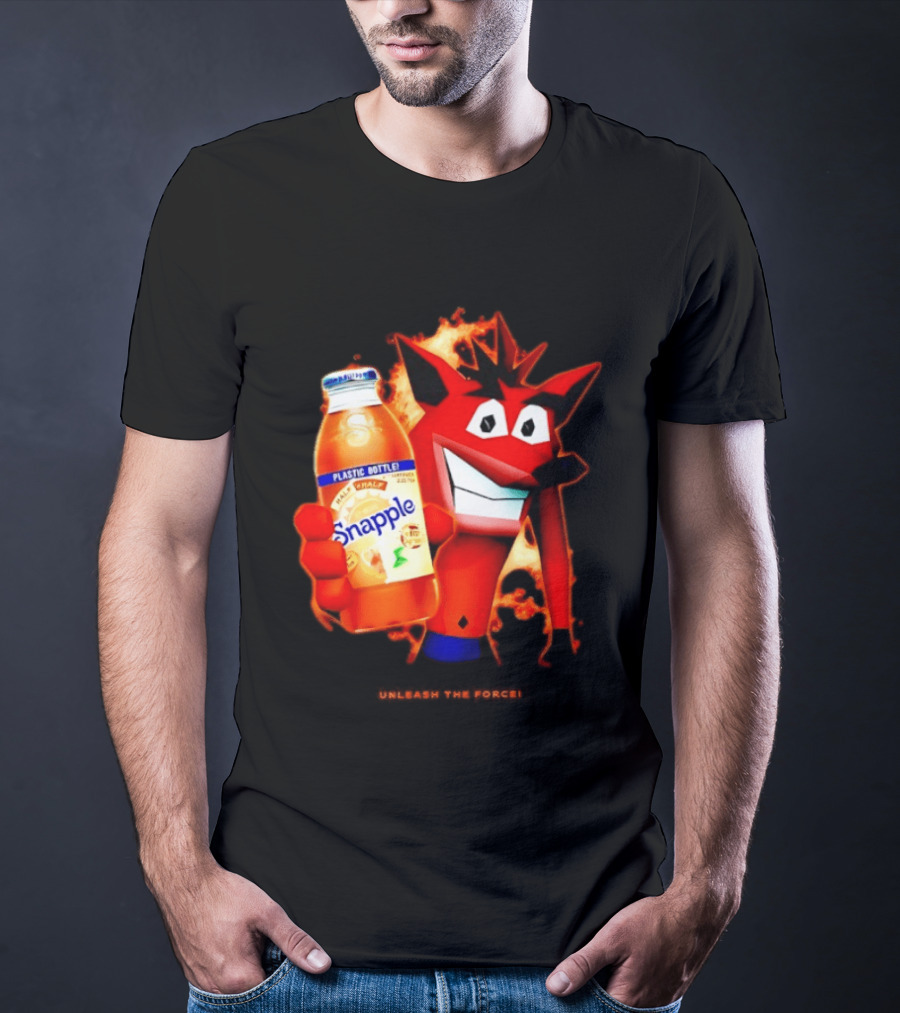 Crash Bandicoot Holding Snapple Retro 90s T-Shirt