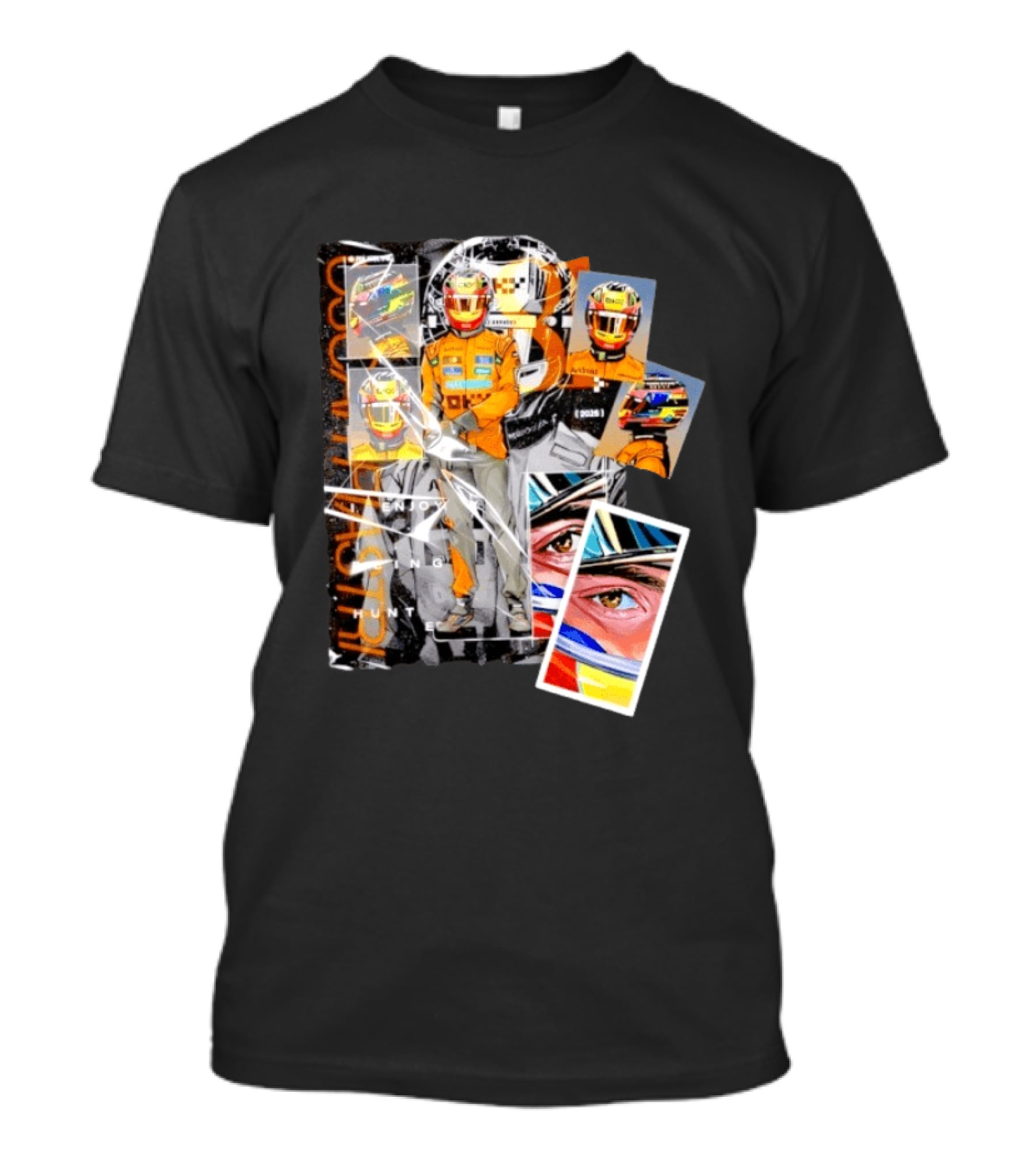 Oscar Piastri McLaren F1 2026 Racing I Enjoy Being Hunted Helmet Suit T-Shirt
