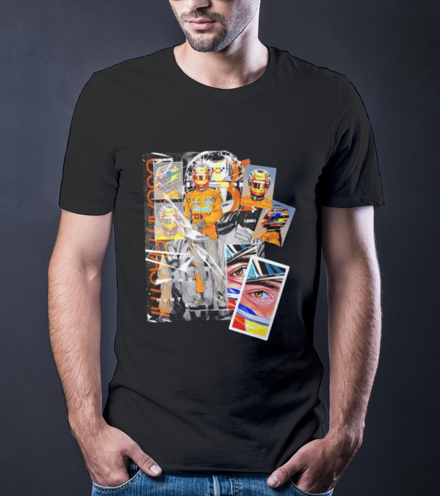 Oscar Piastri McLaren F1 2026 Racing I Enjoy Being Hunted Helmet Suit T-Shirt