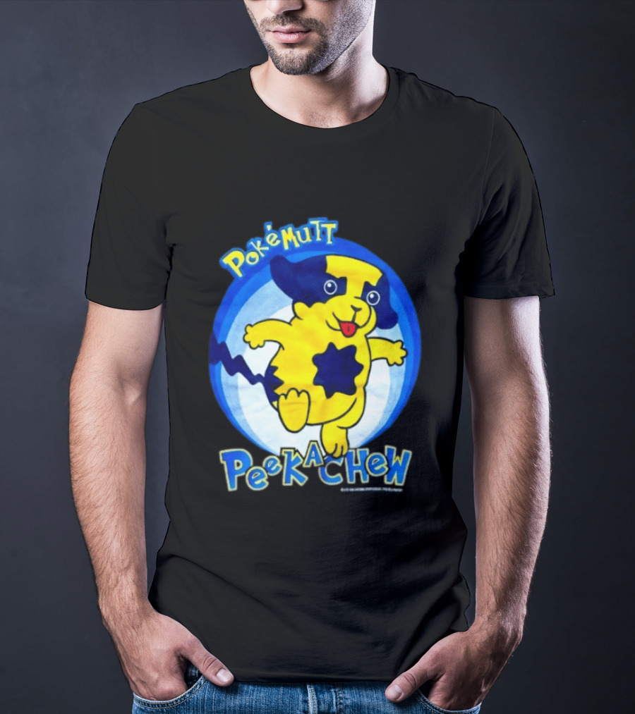Pokemutt Peekachew Classic Fun Character Mashup T-Shirt