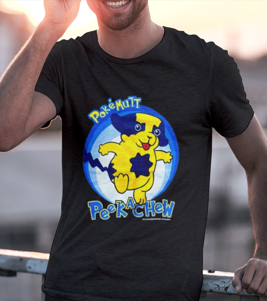 Pokemutt Peekachew Classic Fun Character Mashup T-Shirt