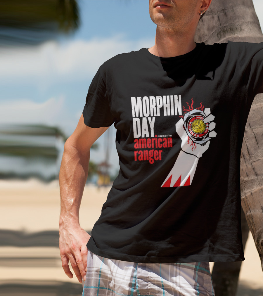 Power Rangers Morphin Day Presents American Ranger Power Coin Action T-Shirt