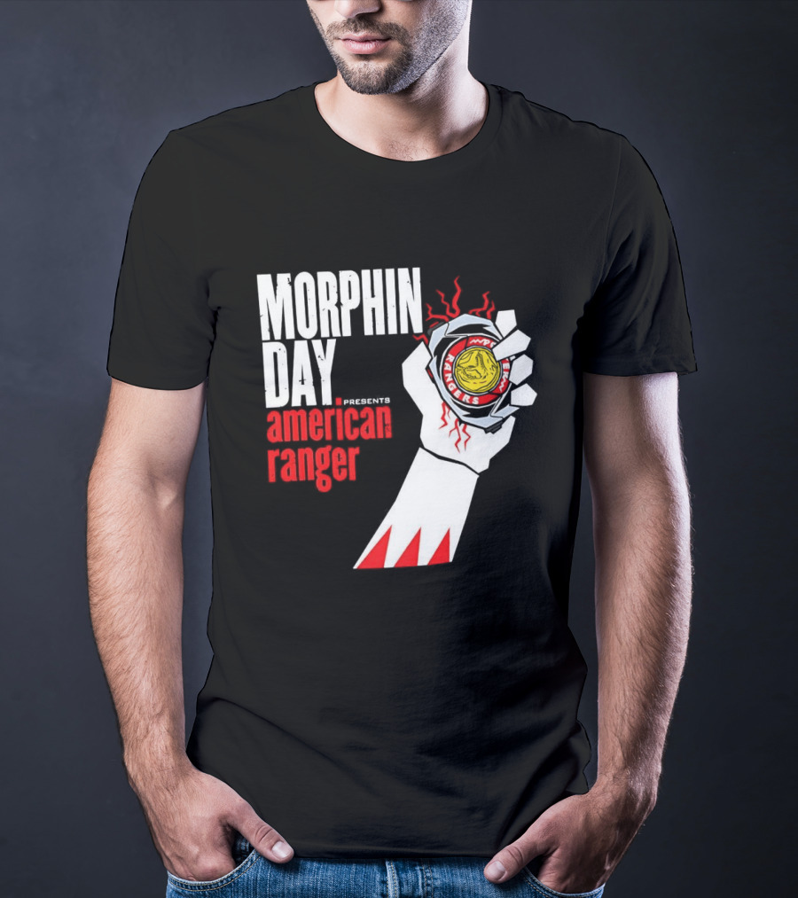 Power Rangers Morphin Day Presents American Ranger Power Coin Action T-Shirt