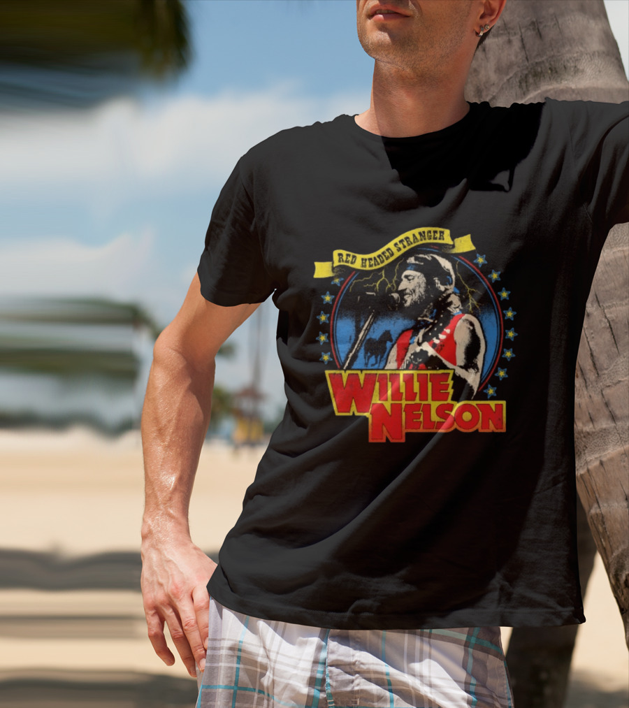 Red Headed Stranger Willie Nelson Vintage Country Music Legend T-Shirt