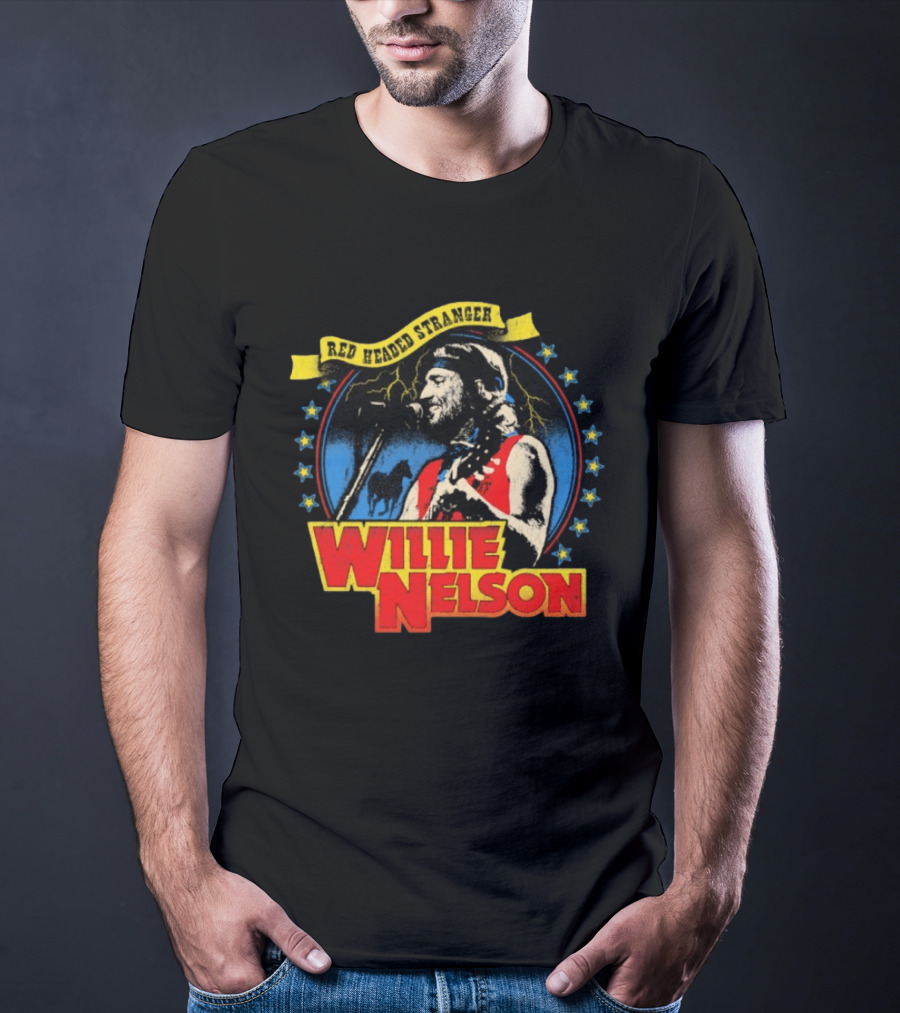 Red Headed Stranger Willie Nelson Vintage Country Music Legend T-Shirt