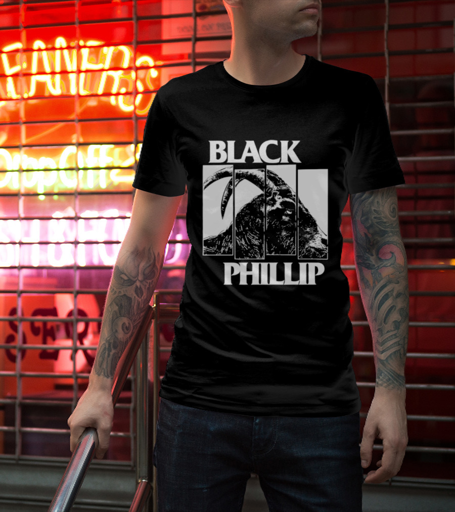 Black Phillip The Witch Goat Black Flag T-Shirt