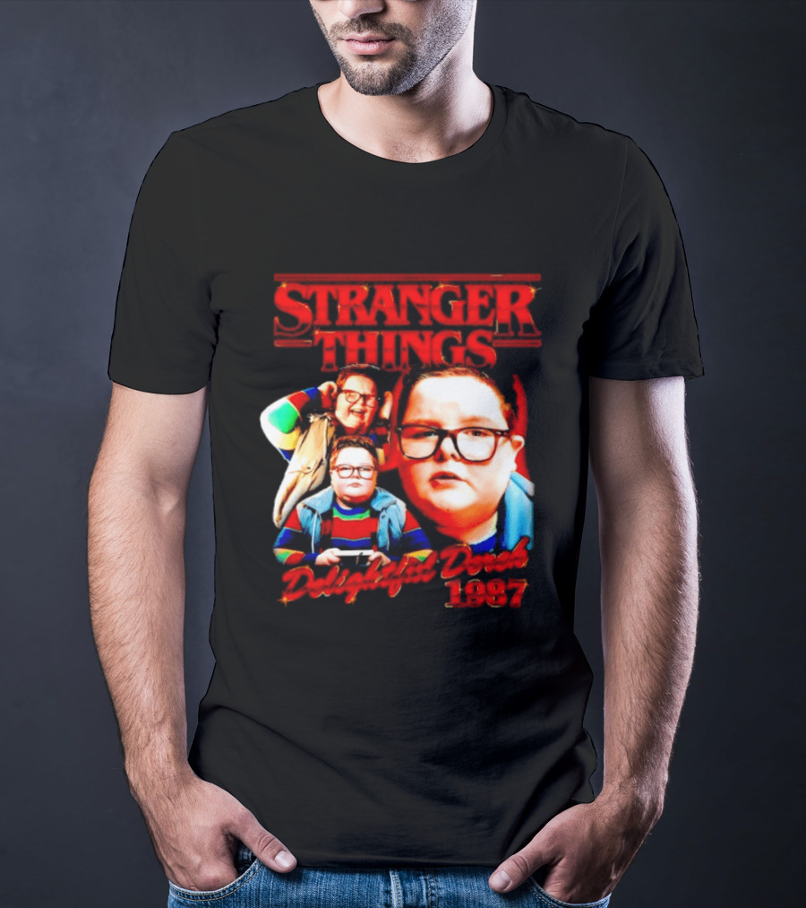 Stranger Things Delightful Derek 1987 Collage Montage T-Shirt