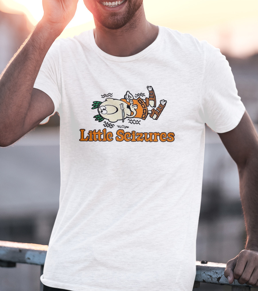 Little Seizures Cartoon Comic Style Pizza T-Shirt
