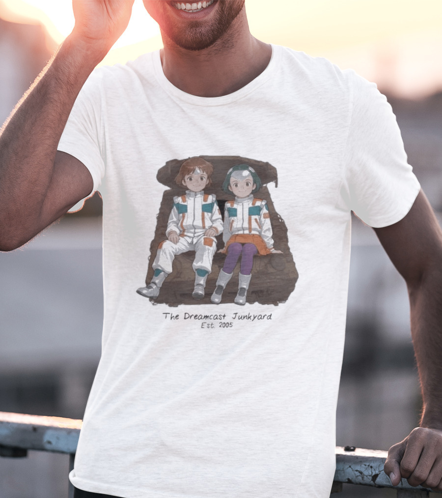 The DC Junkyard X Tez Okano JunkyardGaGa Est 2005 Kids In Spacesuits Sitting On Tank T-Shirt
