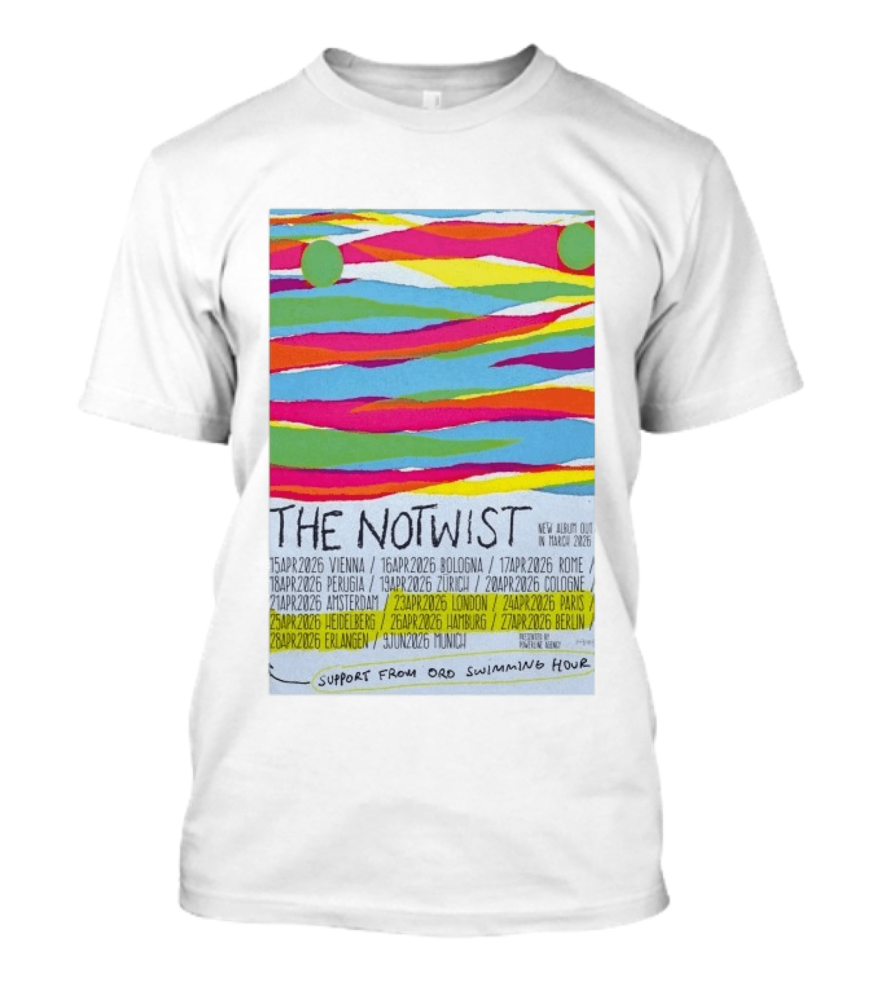 The Notwist Tour 2026 Vienna Rome London Paris Berlin New Album March Swimming Hour T-Shirt