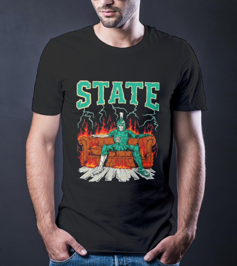 STATE Burning Couch Spartan T-Shirt