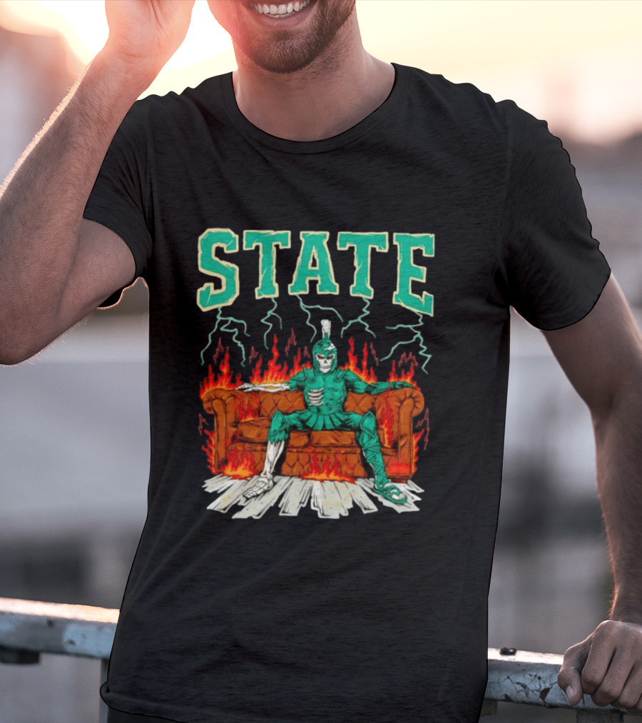 STATE Burning Couch Spartan T-Shirt