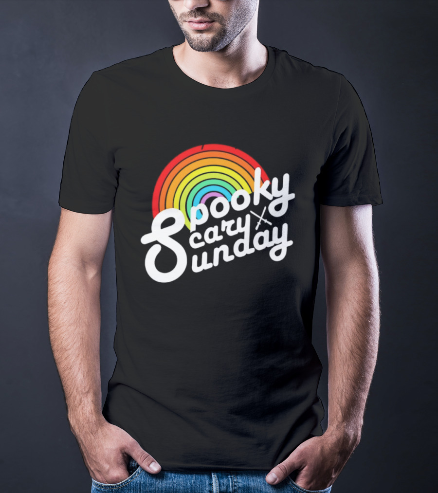 Coryxkenshin Spooky Scary Sunday Rainbow T-Shirt