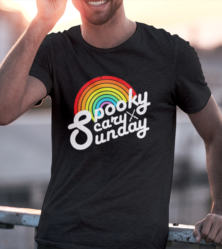 Coryxkenshin Spooky Scary Sunday Rainbow T-Shirt