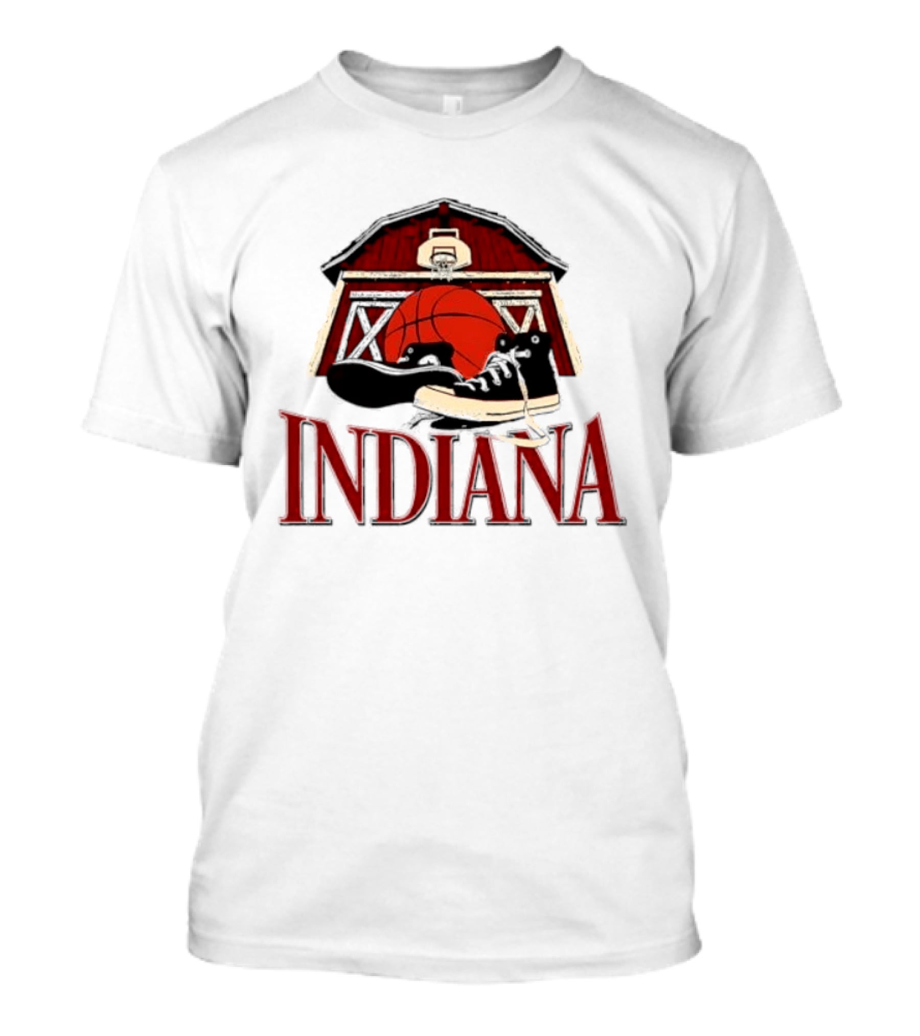 Heartland Hoops Indiana Basketball Barn Sneakers T-Shirt