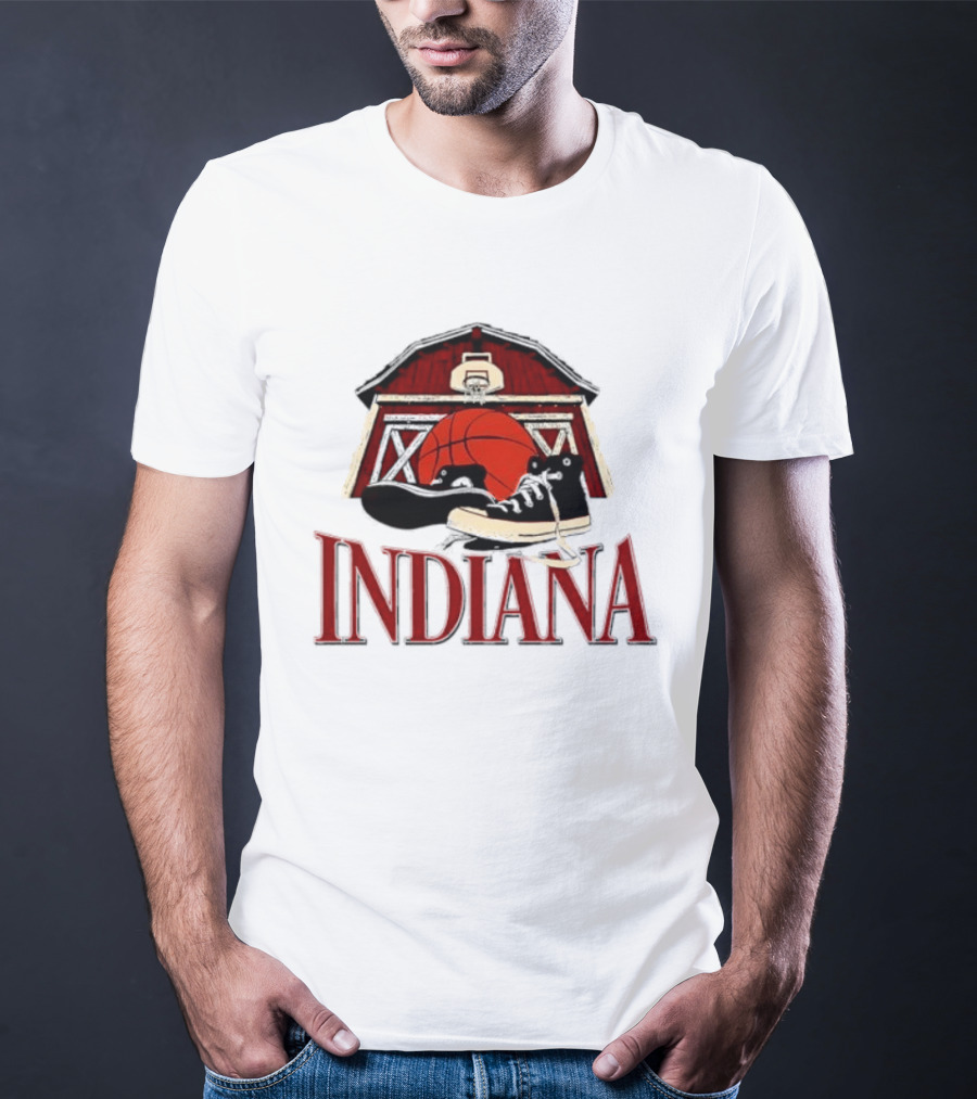 Heartland Hoops Indiana Basketball Barn Sneakers T-Shirt