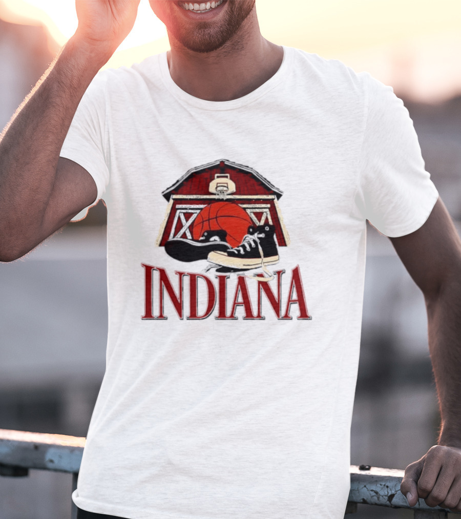 Heartland Hoops Indiana Basketball Barn Sneakers T-Shirt
