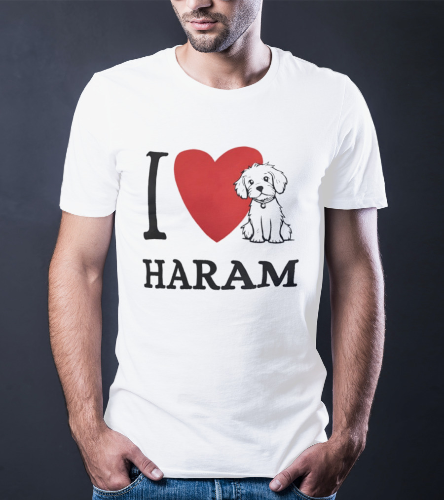 I Love Haram Cute Dog Heart T-Shirt