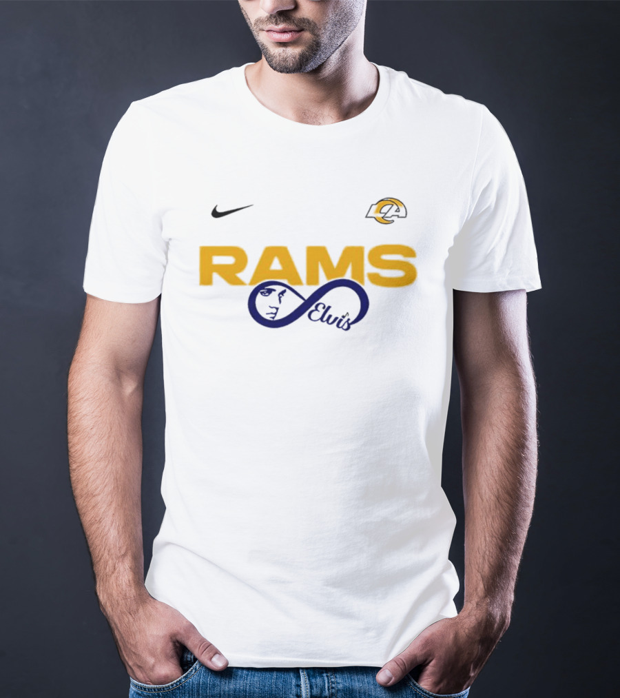 Nike Los Angeles Rams LA Logo Elvis Presley Fans T-Shirt