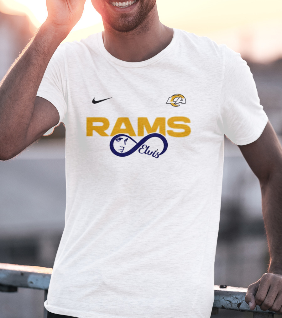 Nike Los Angeles Rams LA Logo Elvis Presley Fans T-Shirt