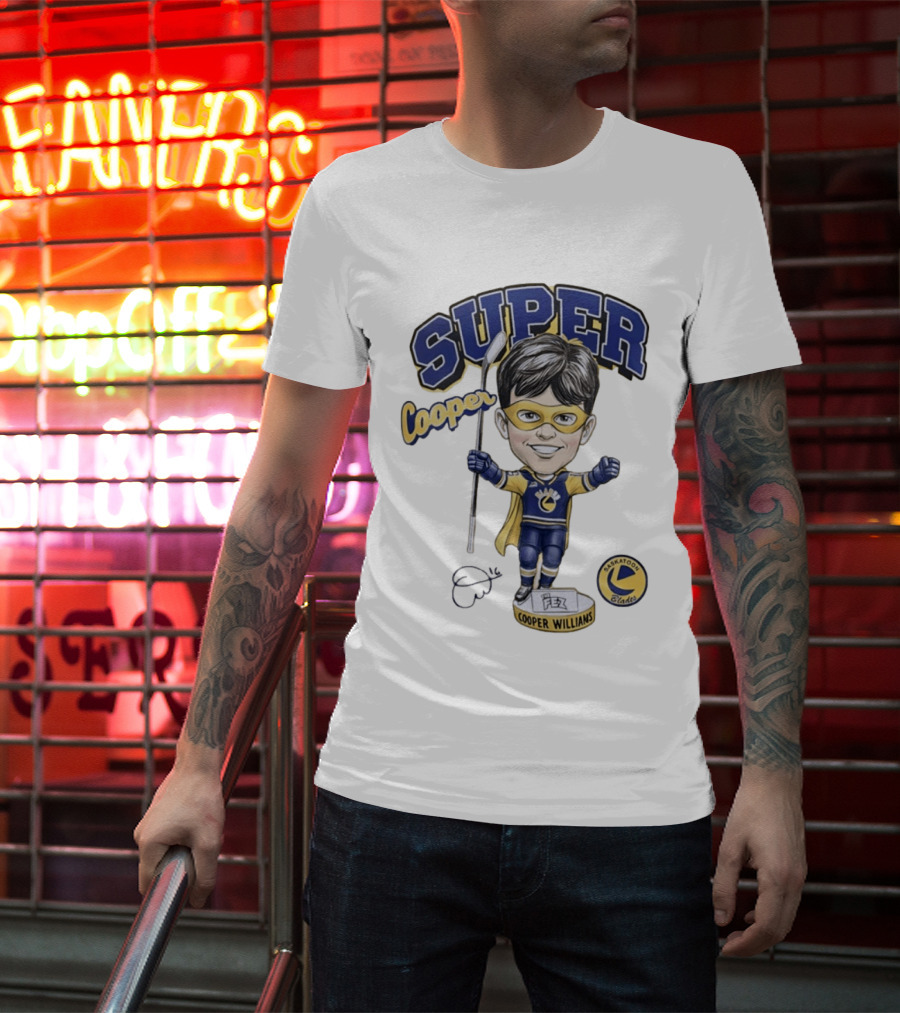 Super Cooper Williams Saskatoon Blades Bobblehead T-Shirt