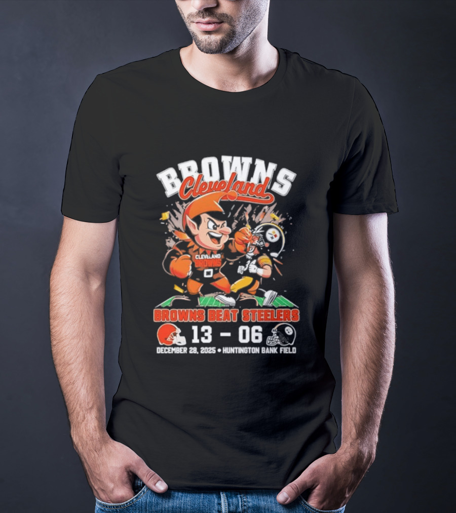 Cleveland Browns Beat Steelers 13 06 December 24 2005 Huntington Bank Field T-Shirt
