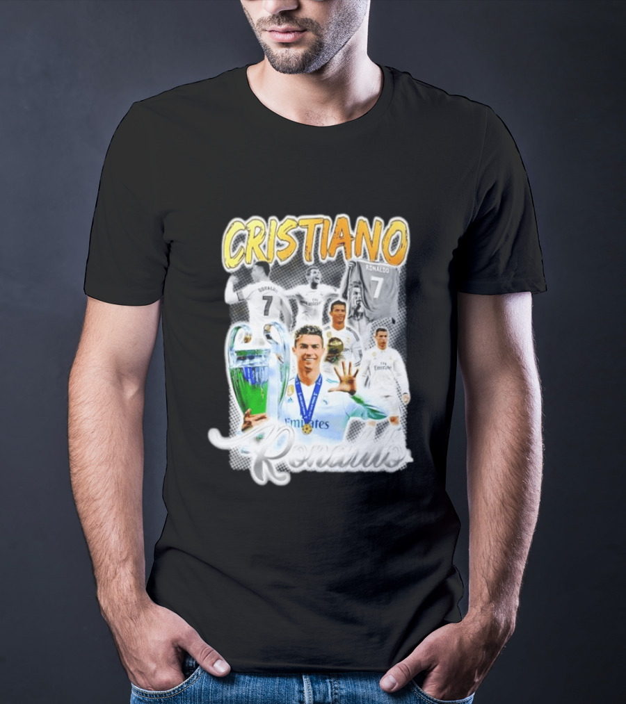 Cristiano Ronaldo 7 Real Madrid UEFA Champions League T-Shirt