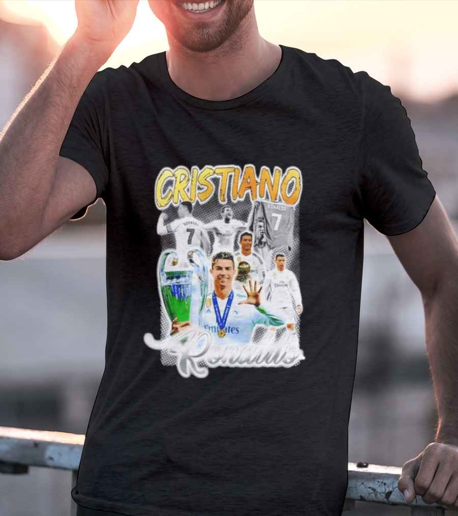 Cristiano Ronaldo 7 Real Madrid UEFA Champions League T-Shirt