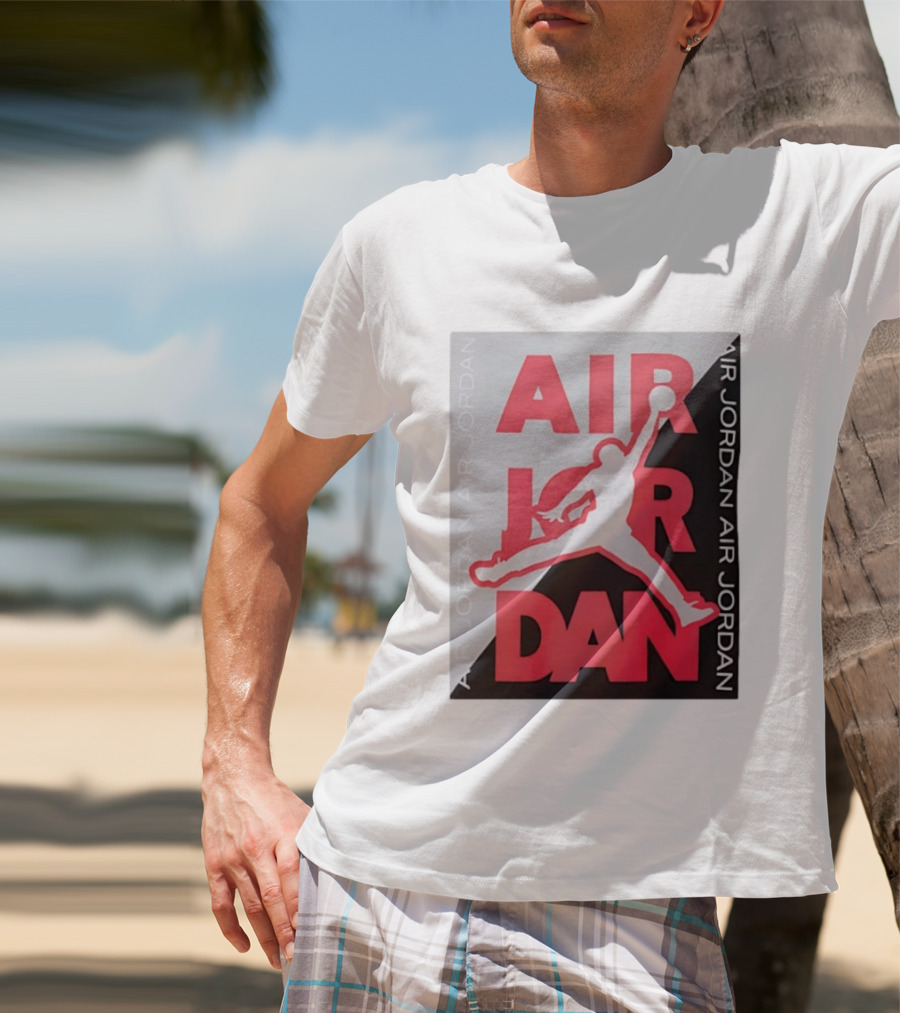 Air Jordan Repeat Jump Silhouette Red And Black T-Shirt