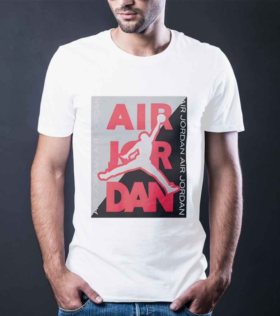 Air Jordan Repeat Jump Silhouette Red And Black T-Shirt