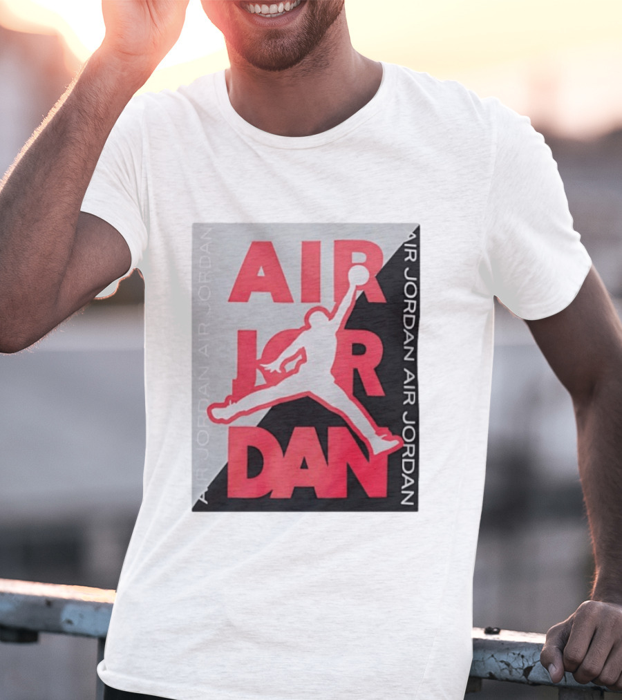 Air Jordan Repeat Jump Silhouette Red And Black T-Shirt