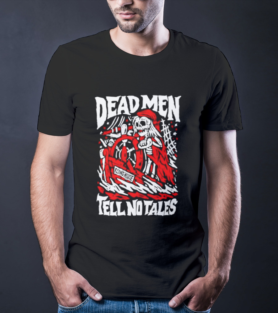 Dead Men Tell No Tales Skeleton Pirate Wheel T-Shirt