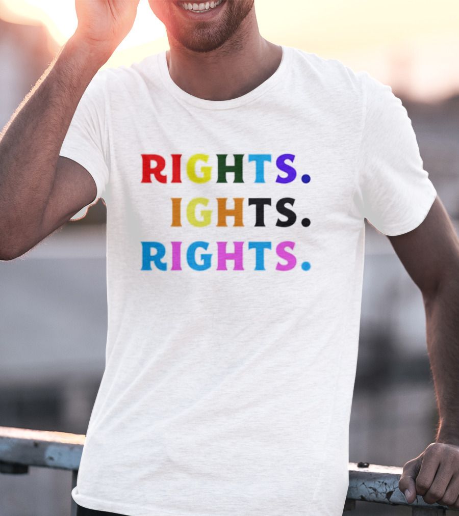 LGBT Rights Rights Rights Rainbow Pride T-Shirt