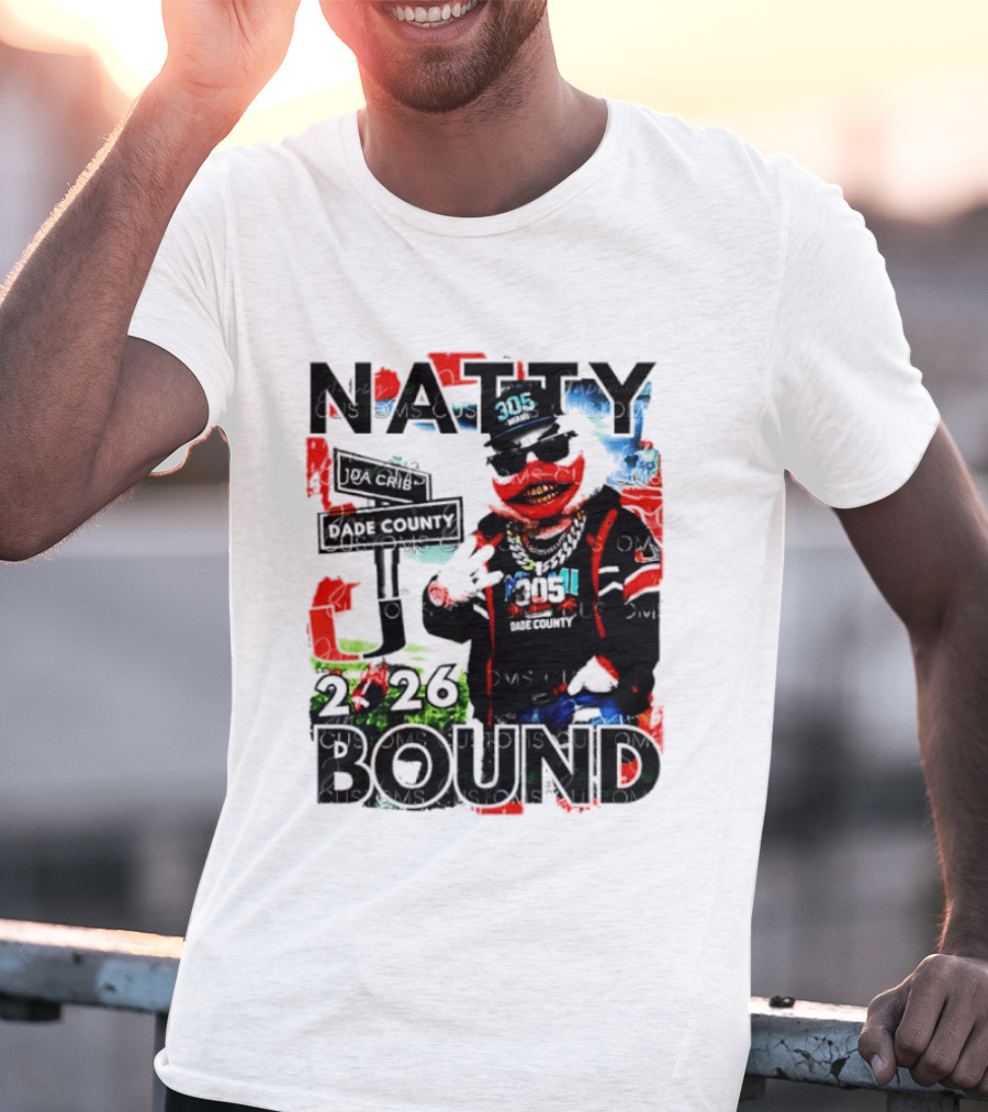 Natty Bound 2026 Miami Hurricanes Sebastian The Ibis Dade County Da Crib 305 T-Shirt