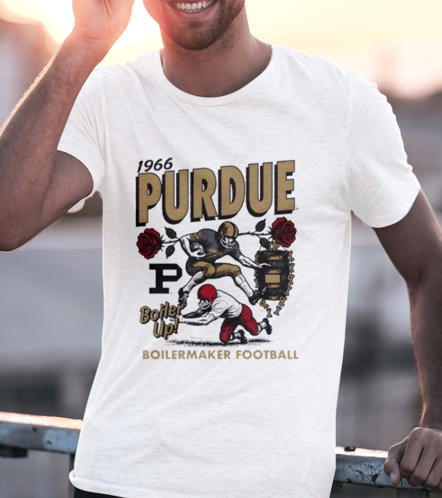 1966 Purdue Boilermaker Football Rose Bowl Boiler Up T-Shirt