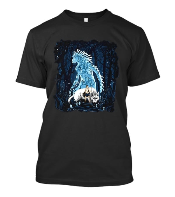 San And Forest Spirit Princess Mononoke Anime Iconic Forest Scene T-Shirt