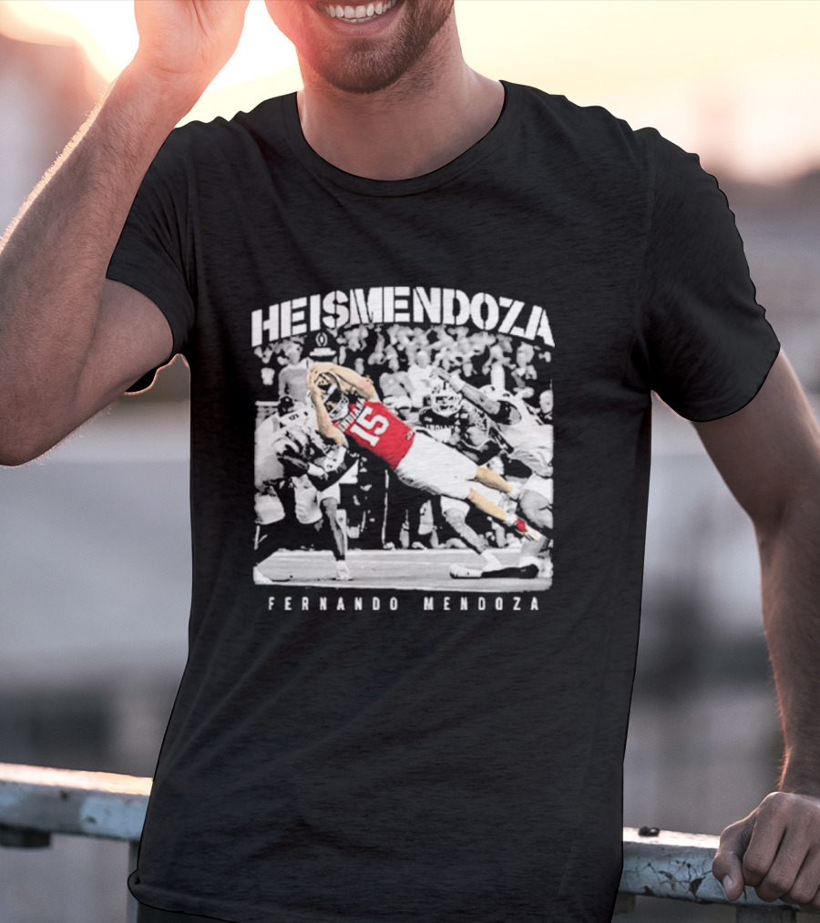 HEISMENDOZA Fernando Mendoza Football Diving Catch T-Shirt