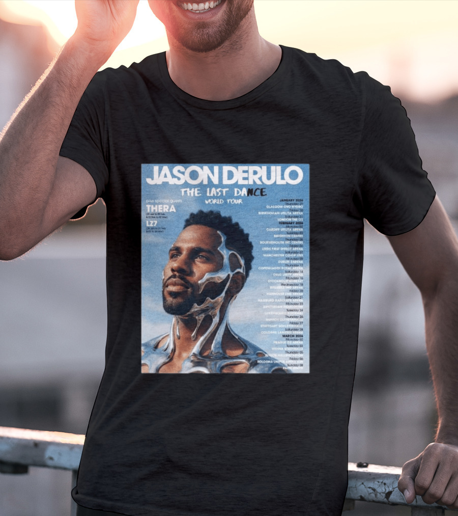 Jason Derulo The Last Dance World Tour 2026 Schedule Tour Dates T-Shirt