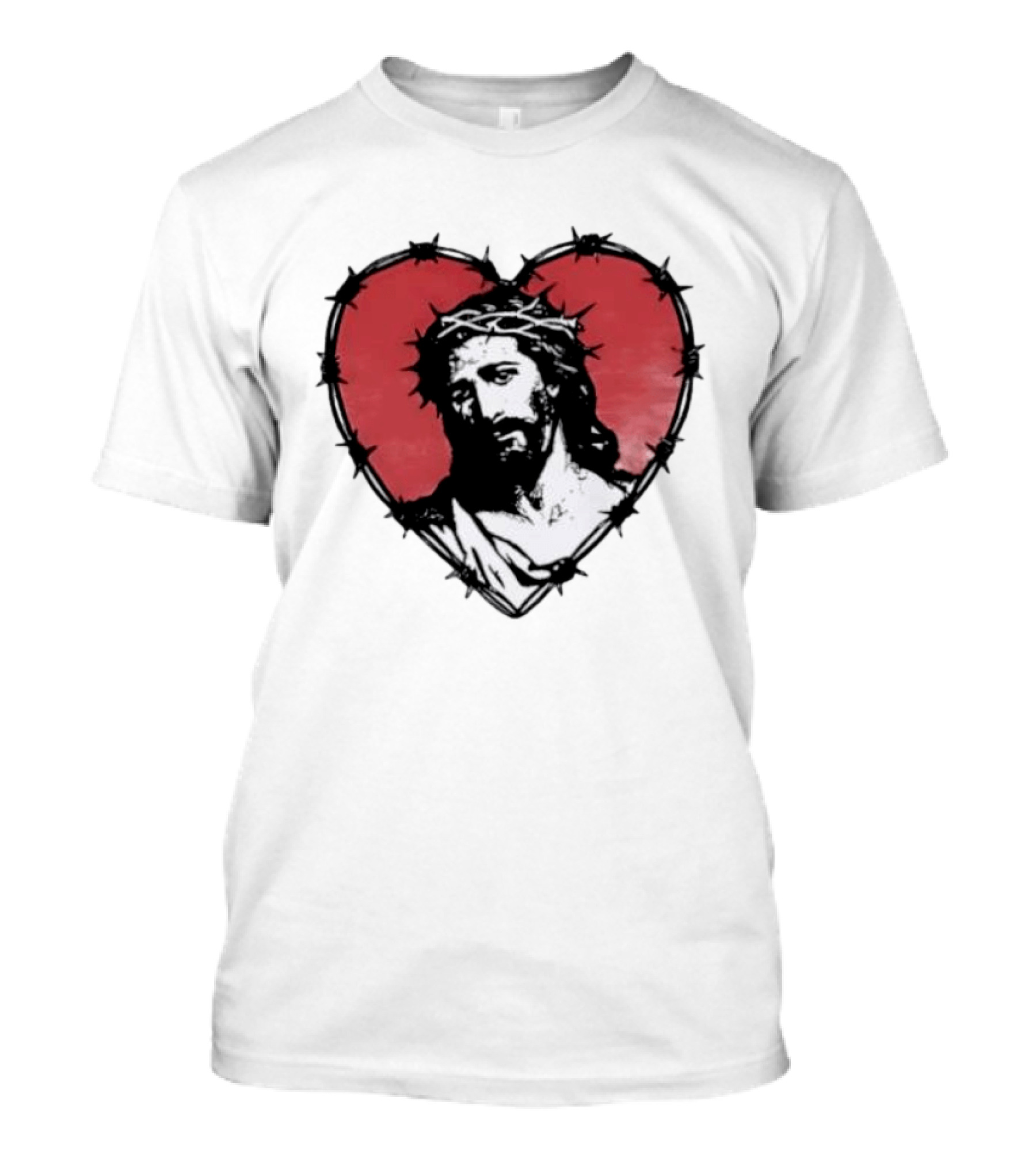 Jesus Crown Of Thorns Heart T-Shirt