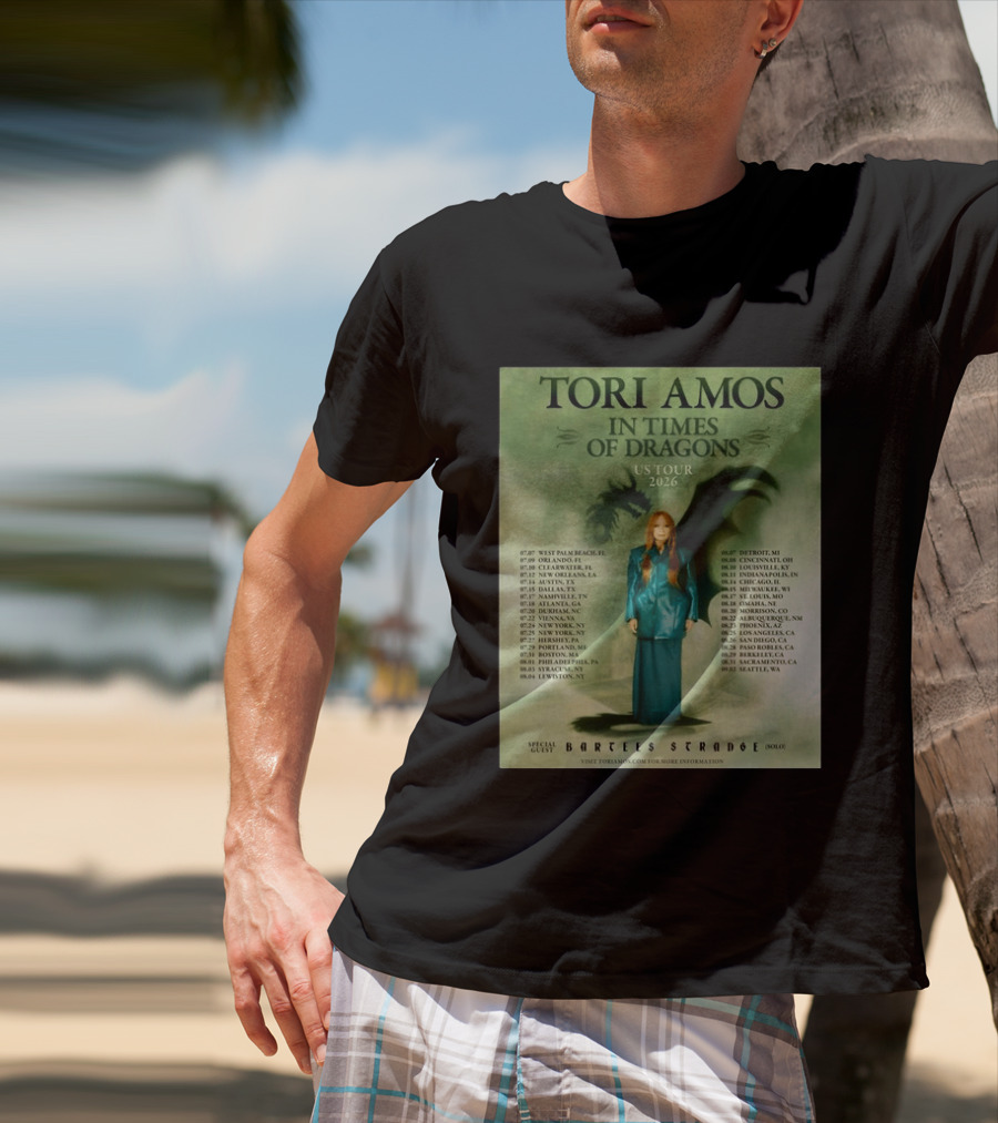 Tori Amos In Times Of Dragons US Tour 2026 Greek Theatre Los Angeles T-Shirt