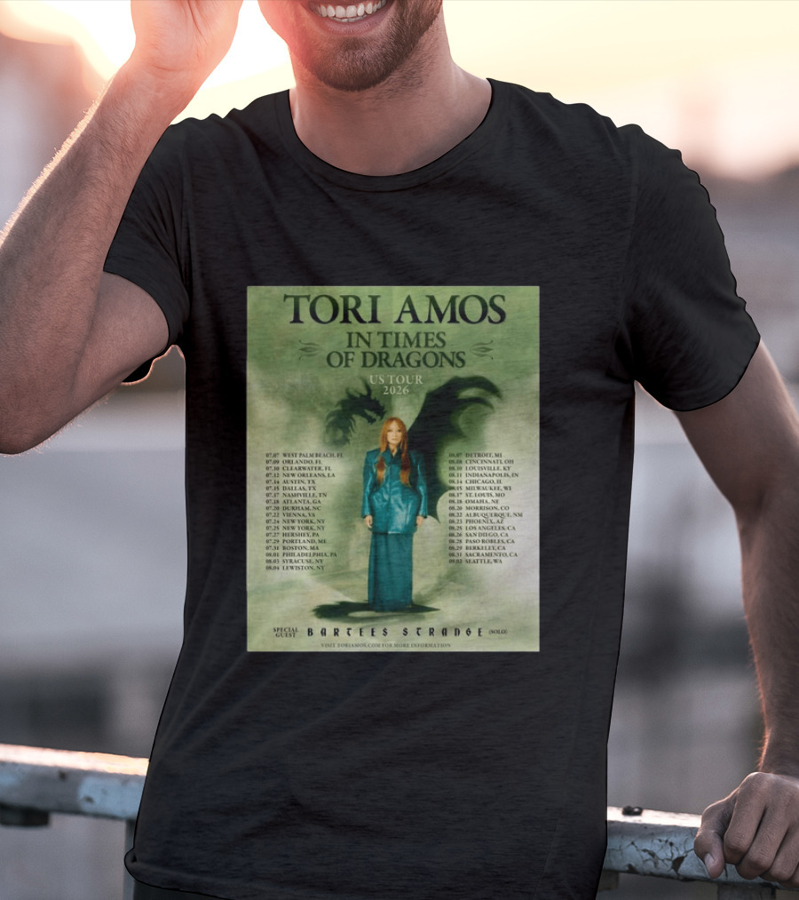 Tori Amos In Times Of Dragons US Tour 2026 Greek Theatre Los Angeles T-Shirt