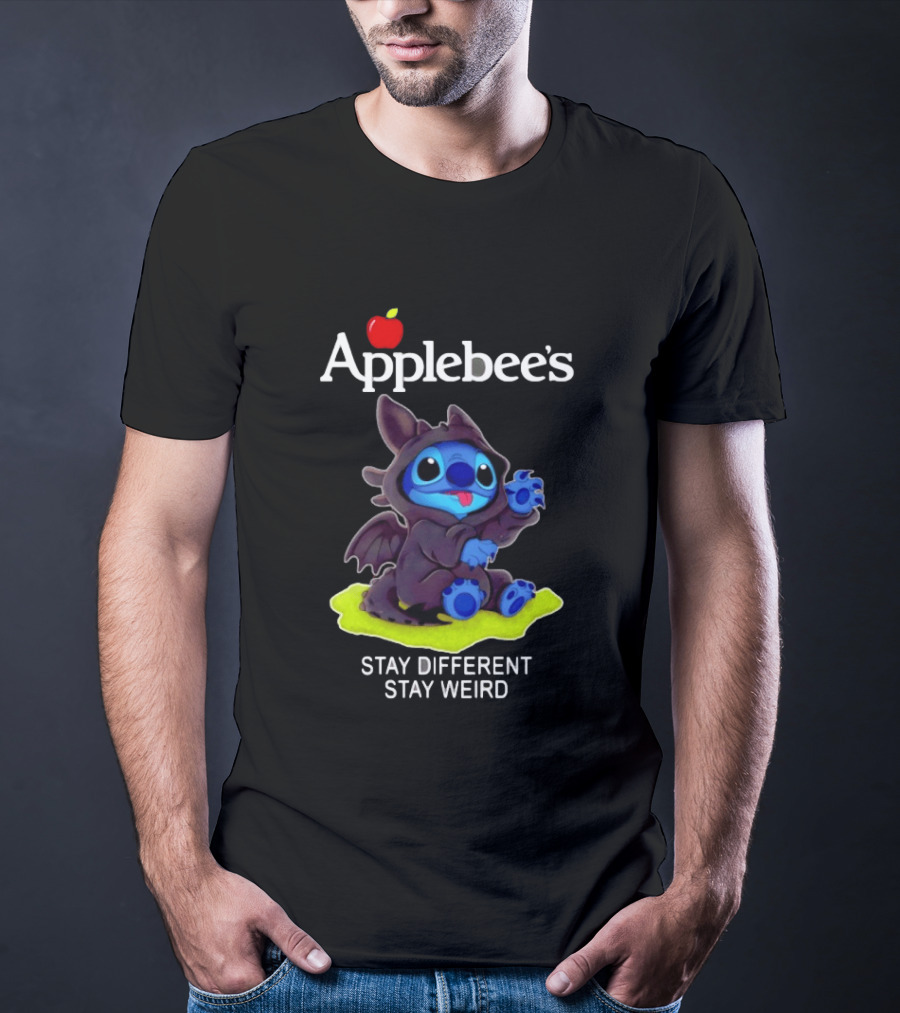 Applebee's Toothless Stitch Stay Different Stay Weird T-Shirt
