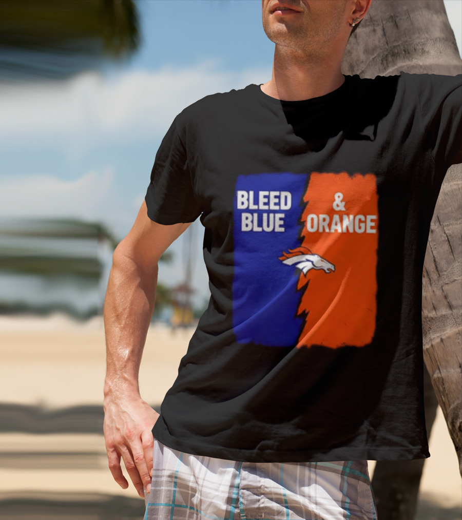 Bleed Blue And Orange Denver Broncos T-Shirt