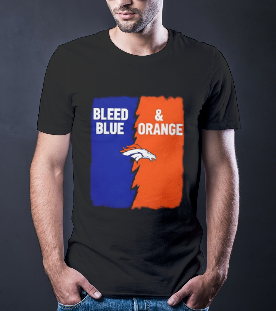Bleed Blue And Orange Denver Broncos T-Shirt
