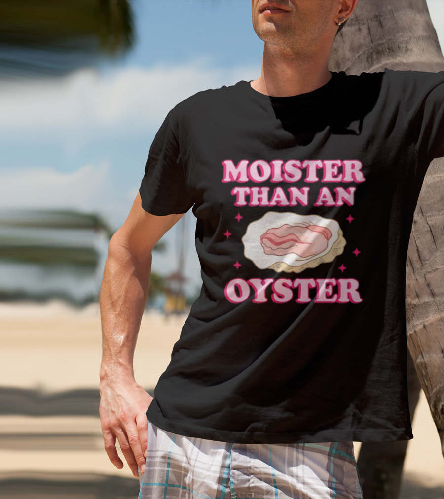 Moister Than An Oyster Pink Shell Diamond T-Shirt