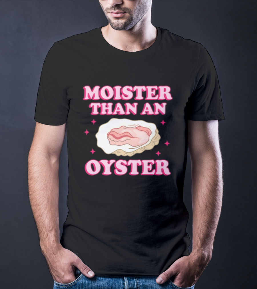 Moister Than An Oyster Pink Shell Diamond T-Shirt