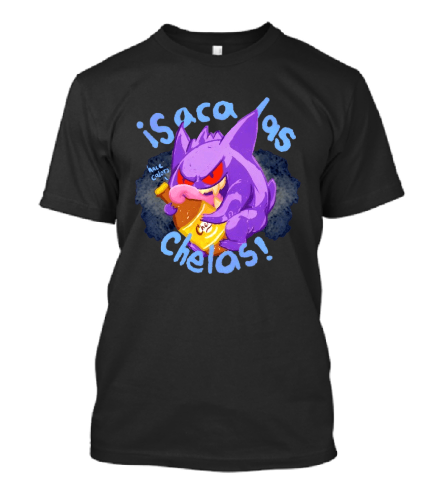 Gengar Pokémon Isaca Las Chelas Beer Mac Calors T-Shirt