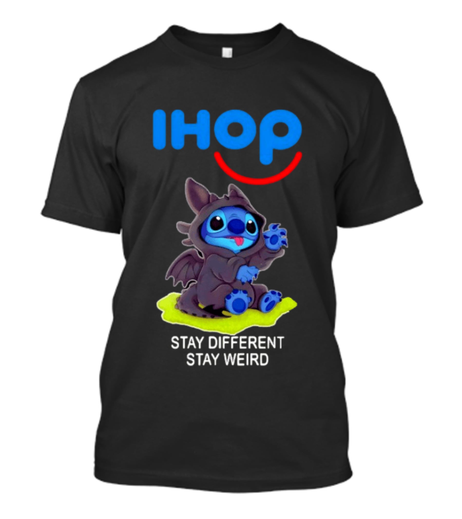 IHOP Stitch Toothless Stay Different Stay Weird T-Shirt