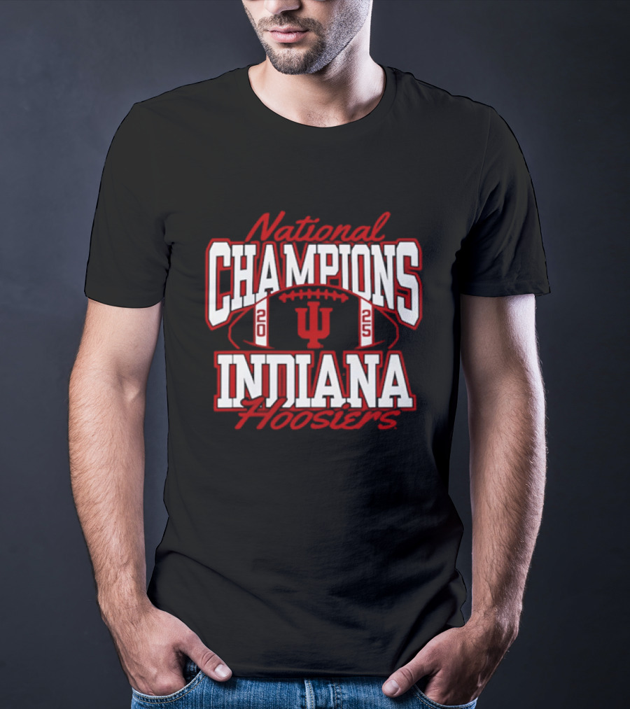 Indiana Hoosiers 2025 National Champions Football Victory CFP T-Shirt